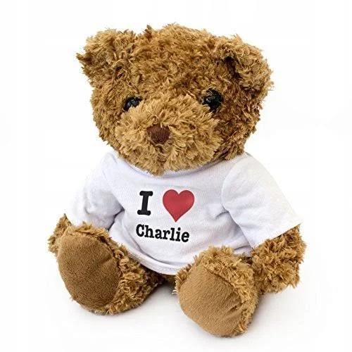 New - I Love Charlie - Teddy Bear - Cute and Cuddly - Gift Present Bir