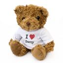 New - I Love Darcy - Teddy Bear - Cute and Cuddly - Gift Present Birth