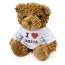 New - I Love Erica Teddy Bear - Cute Soft Cuddly - Gift Present Birthd