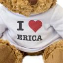 New - I Love Erica Teddy Bear - Cute Soft Cuddly - Gift Present Birthd