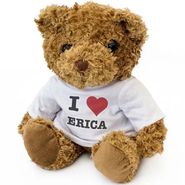 New - I Love Erica Teddy Bear - Cute Soft Cuddly - Gift Present Birthd