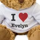 New - I Love Evelyn - Teddy Bear - Cute and Cuddly - Gift Present Birt