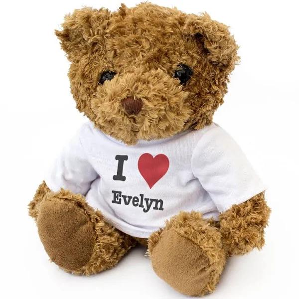 New - I Love Evelyn - Teddy Bear - Cute and Cuddly - Gift Present Birt