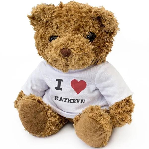 New - I Love Kathryn - Teddy Bear - Cute and Cuddly - Gift Present Birthday Xmas Valentine