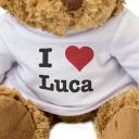 New - I Love Luca - Teddy Bear - Cute Soft Cuddly - Gift Present Birth