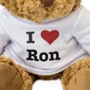 New - I Love Ron - Teddy Bear - Cute Soft Cuddly - Gift Present Xmas B