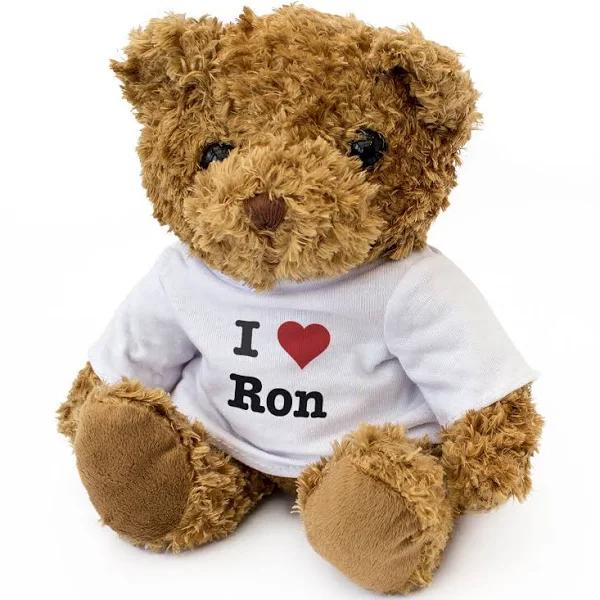 New - I Love Ron - Teddy Bear - Cute Soft Cuddly - Gift Present Xmas B