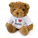 New - I Love Ryan - Teddy Bear - Cute and Cuddly - Gift Present Birthday Xmas Valentine
