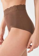 Next Lace Trim Cotton Blend Knickers 4 Pack-Full Brief