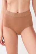 Next Lace Trim Cotton Blend Knickers 4 Pack-Full Brief
