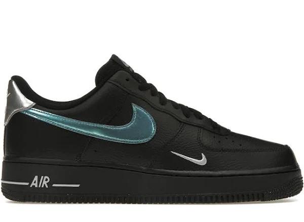 Nike Air Force 1 '07 Low Black Blue Lightning