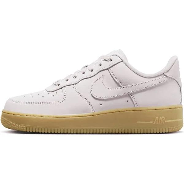 Nike Air Force 1 07 Swoosh-embroidered Leather Low-top Trainers Pink