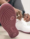 Nike Air Force 1 '07 White/Burgundy - Size 9