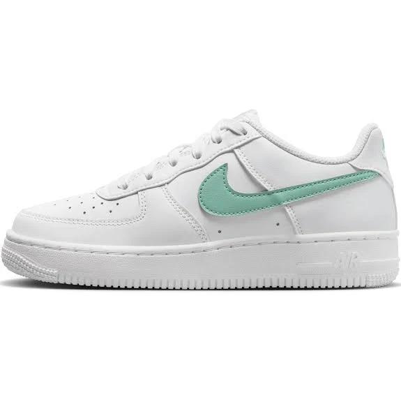 Nike Air Force 1 Junior's - Summit White/Emerald Rise - 4