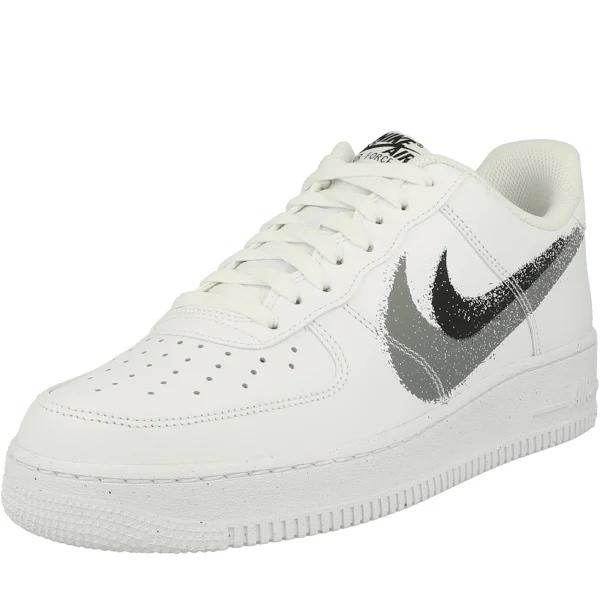 Nike Air Force 1 Low '07 Spray Paint Swoosh White Black Grey