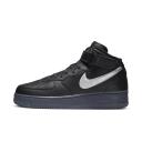 Nike Air Force 1 Mid Premium 'Black Metallic Silver' Sneakers | Men's Size 14