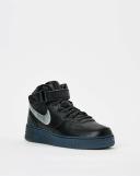 Nike Air Force 1 Mid Premium 'Black Metallic Silver' Sneakers | Men's Size 14