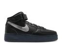 Nike Air Force 1 Mid Premium 'Black Metallic Silver' Sneakers | Men's Size 14