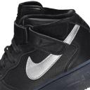 Nike Air Force 1 Mid Premium 'Black Metallic Silver' Sneakers | Men's Size 14