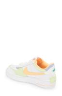 Nike Air Force 1 Shadow Sneaker White/ Peach Cream/ Light Lime