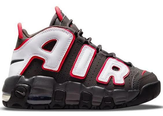 Nike Air More Uptempo Medium Ash Siren Red White (PS)