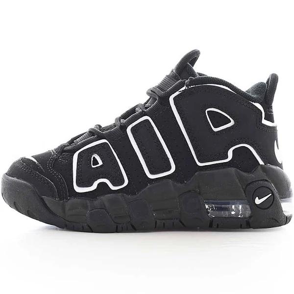 Nike Air More Uptempo PS 'Black White' Sneakers | Kid's Size 12.5