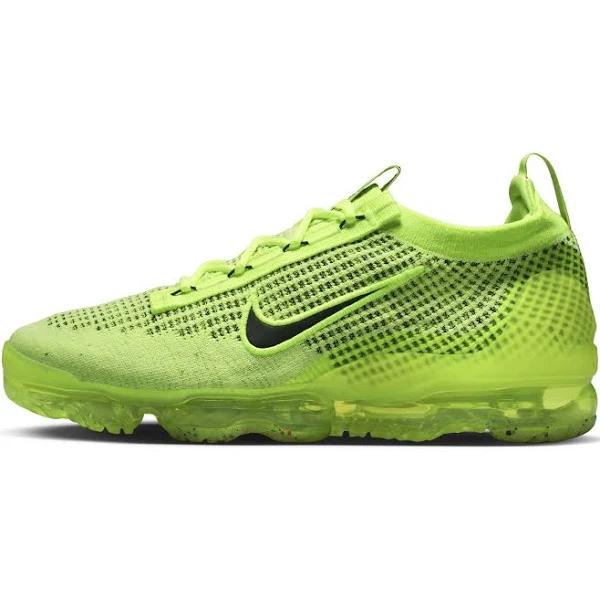 Nike Air VaporMax 2021 Flyknit Next Nature Shoes - Size 9.5 - Volt/Black