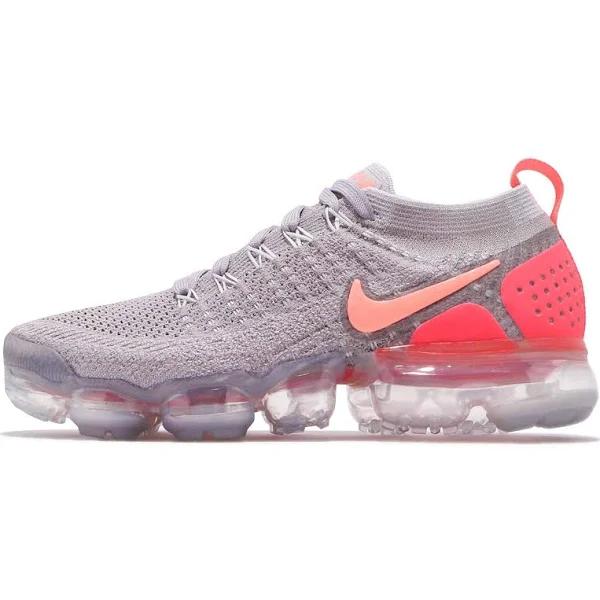 Nike Air VaporMax Flyknit 2 'Grey Crimson' Sneakers | Women's Size 8