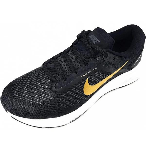 Nike Air Zoom Structure 24 Womens Running Shoes Black/Gold US 9