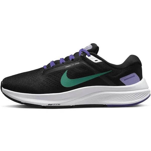 Nike Air Zoom Structure 24 Womens Running Shoes Black/Green US 6