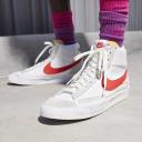 Nike Blazer Mid '77 Pro Club Sneakers in White and Red