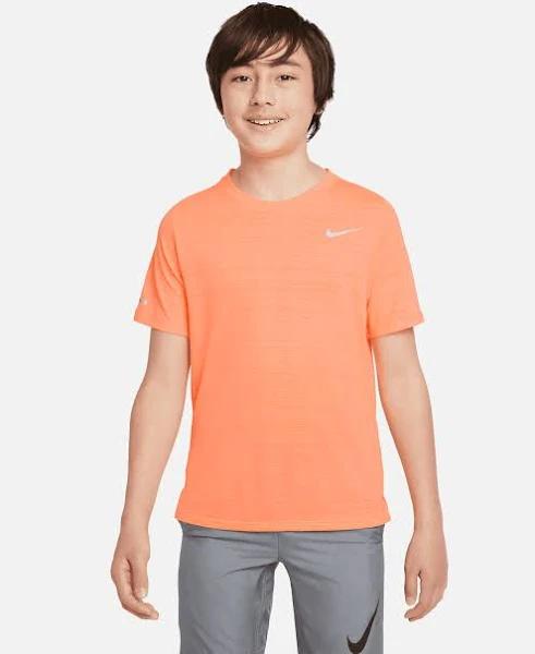 Nike Boys Dri-FIT Miler Tee, XL / Orange