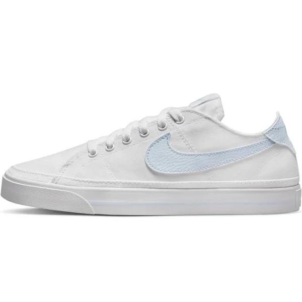 Nike Court Legacy Canvas Womens Casual Shoes White/Grey US 11