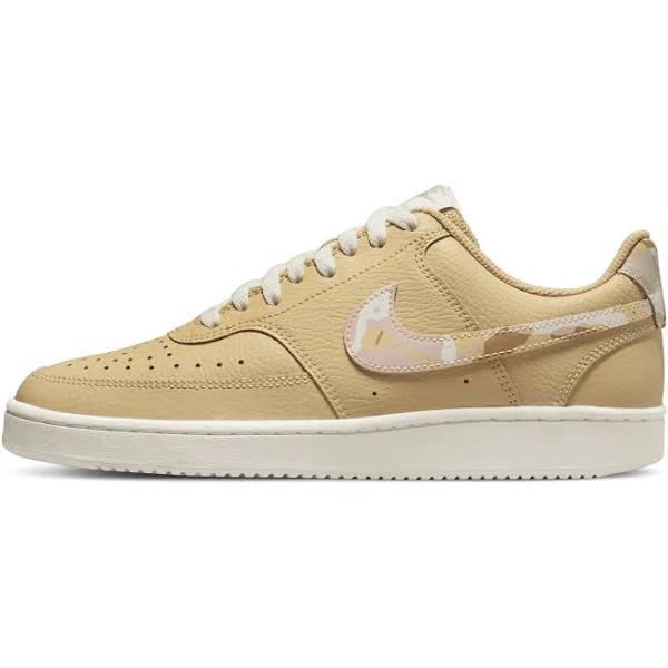 Nike Court Vision Low 'Sesame Camo' Sneakers | Tan | Women's Size 8.5