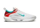 Nike Court Zoom NXT HC White Light Silver Habanero Red Washed Teal (Women's)