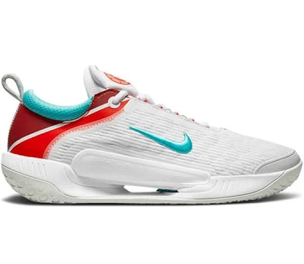 Nike Court Zoom NXT HC White Light Silver Habanero Red Washed Teal (Women's)