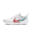 Nike Court Zoom Pro Tennis Shoes - White/Washed Teal/Habanero Red 8