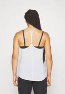 Nike Dri-FIT One Elastika Women's Standard Fit Tank - 50% Recycled Polyester - White