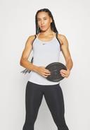 Nike Dri-FIT One Elastika Women's Standard Fit Tank - 50% Recycled Polyester - White