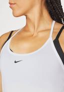 Nike Dri-FIT One Elastika Women's Standard Fit Tank - 50% Recycled Polyester - White