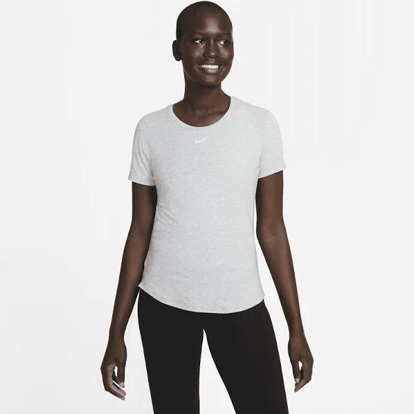 Nike Dri Fit One Luxe Standard Fit Short Sleeve T-Shirt White S Woman