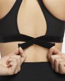 Nike Dri Fit Swoosh High Support Padded Sports Bra Black XL Woman