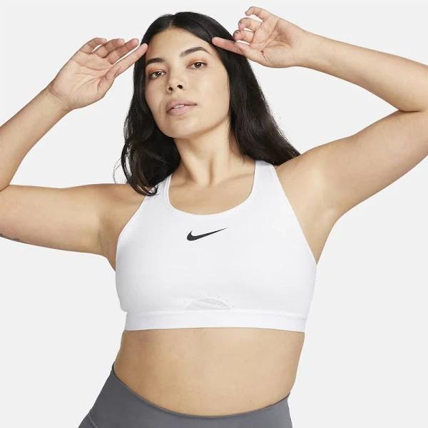 Nike Dri Fit Swoosh High Support Padded Sports Bra White L / CE