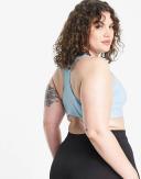 Nike Dri Fit Swoosh Medium Support Big Sports Bra Blue 3x