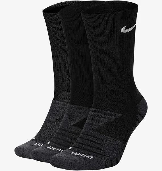 Nike Everyday Max Cushioned Training Crew Socks (3 Pairs) - Black