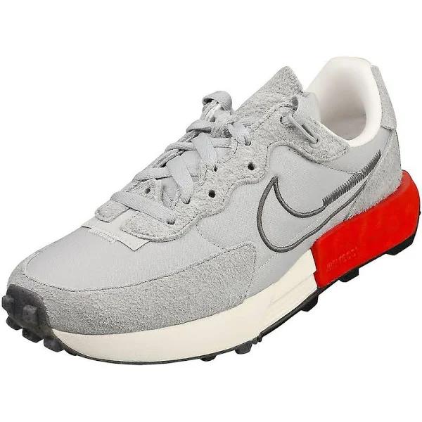Nike Fontanka Waffle Womens Grey Red Casual Trainers - 8 UK
