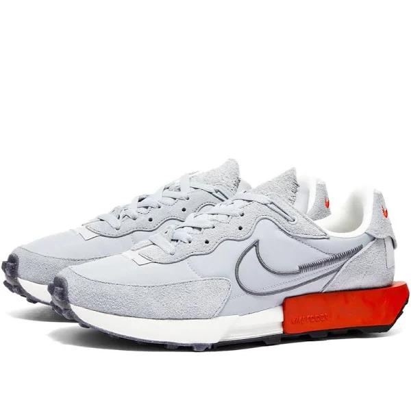 Nike Fontanka Waffle Womens Grey Red Casual Trainers - 9 UK