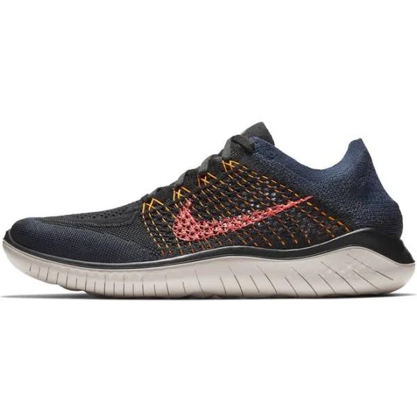 Nike Free Rn Flyknit 2018 Black Flash Crimson Orange Peel