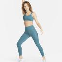 Nike Go Women's Firm-Support High-Waisted 7/8 Leggings With Pockets - Blue