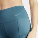 Nike Go Women's Firm-Support Mid-Rise Full-length Leggings with Pockets - Blue